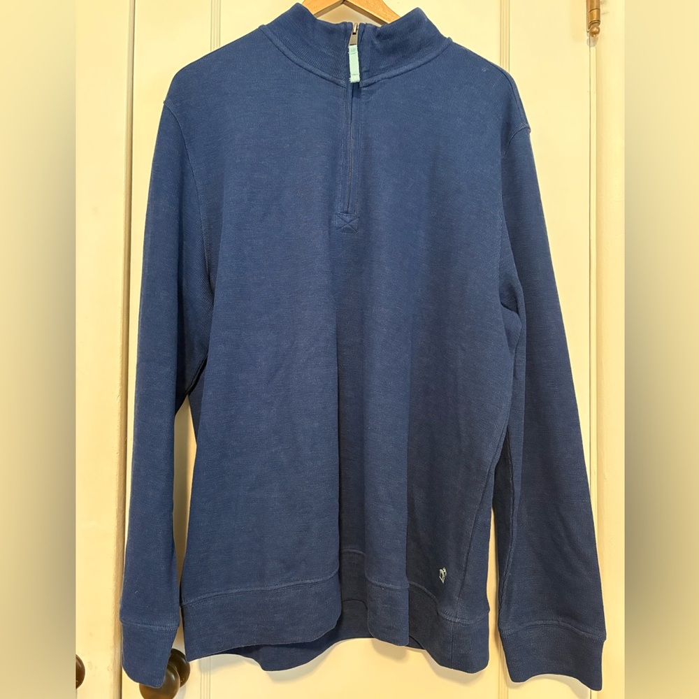 Caribbean Joe Blue 1/4 Zip Up Sweater